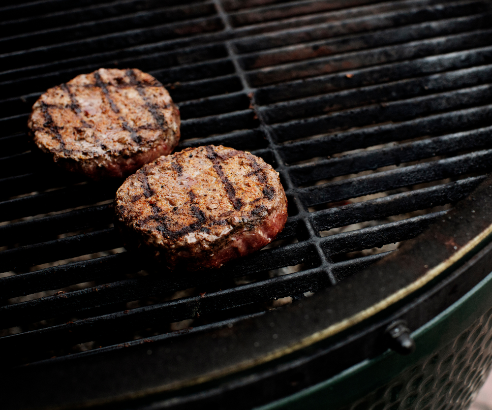 burgers on the grill