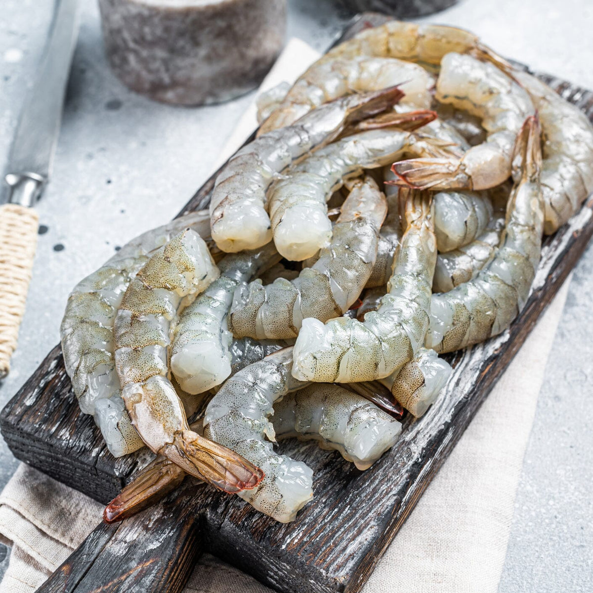 Peeled And Deveined Tail On Tiger Shrimp Market House